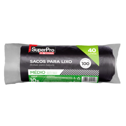SACO PARA LIXO PTO ROLO 40L C/100 UN MEDIO